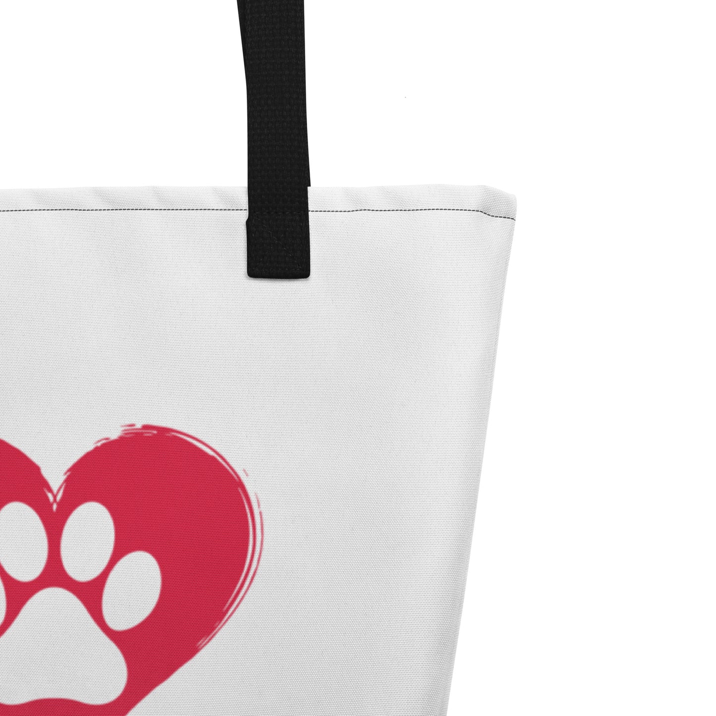 I Love NY Paw in Heart Large Tote Bag