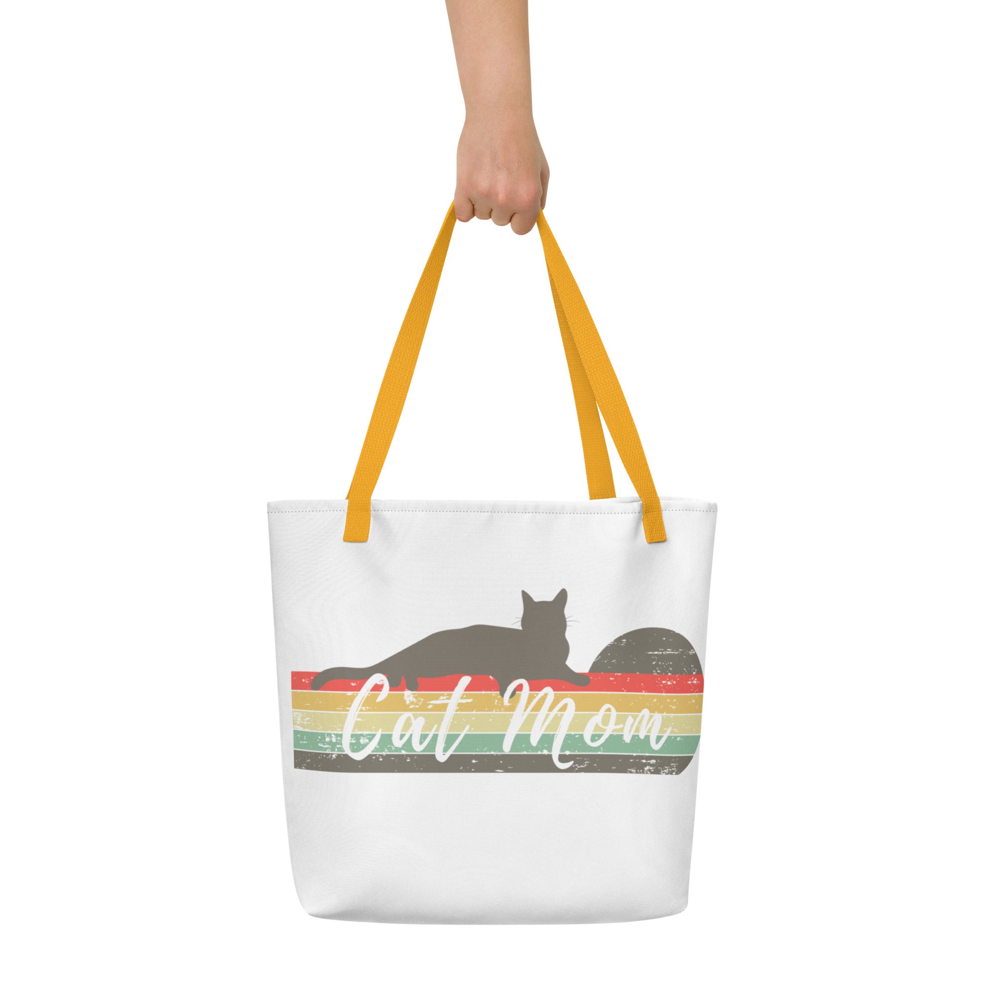 Cat Mom Large Tote Bag