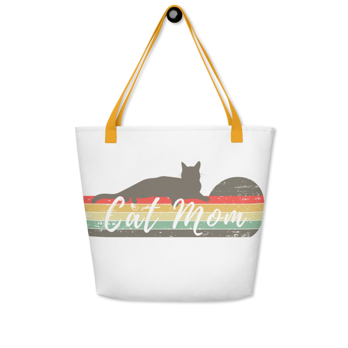 Cat Mom Large Tote Bag