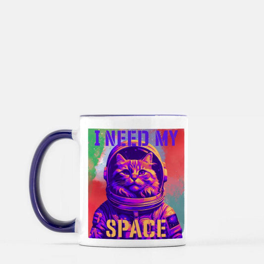 I Need My Space Astronaut Cat 11oz Mug - Pet Pride Tees