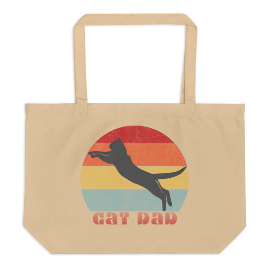 Cat Dad Large Eco-Friendly Tote