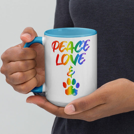 Peace, Love, & Paws Color Splash Mug - Pet Pride Tees