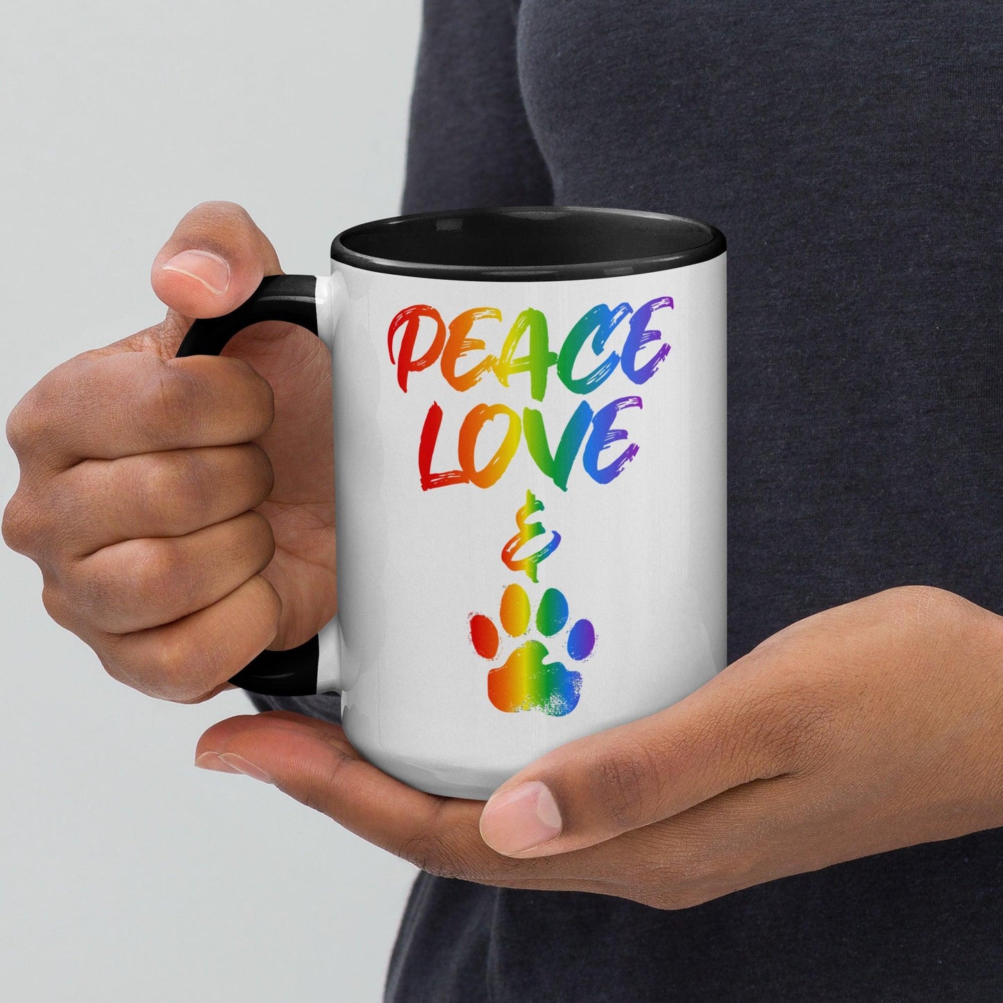 Peace, Love, & Paws Color Splash Mug - Pet Pride Tees