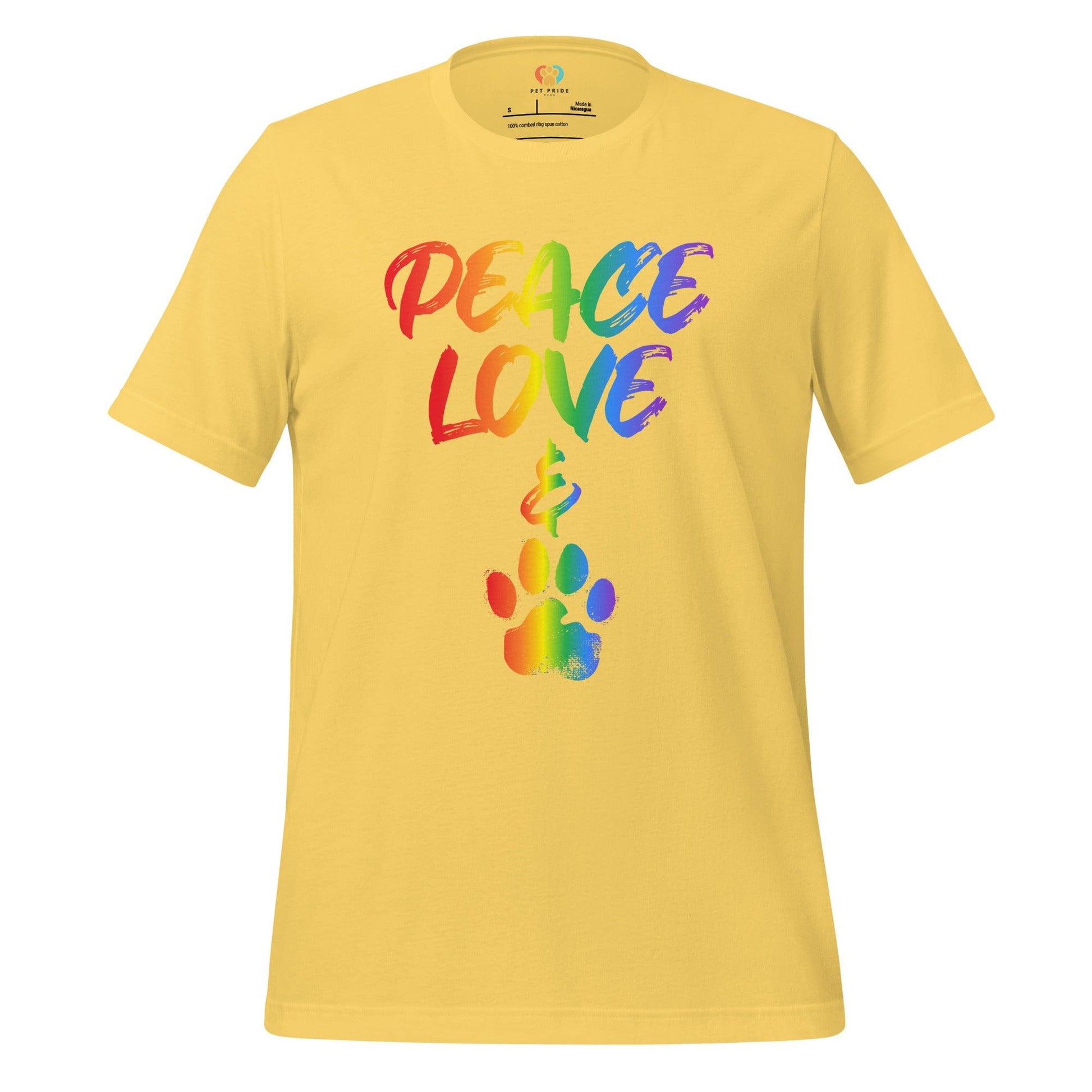 Peace, Love, & Paws Crew Neck Tee - Pet Pride Tees