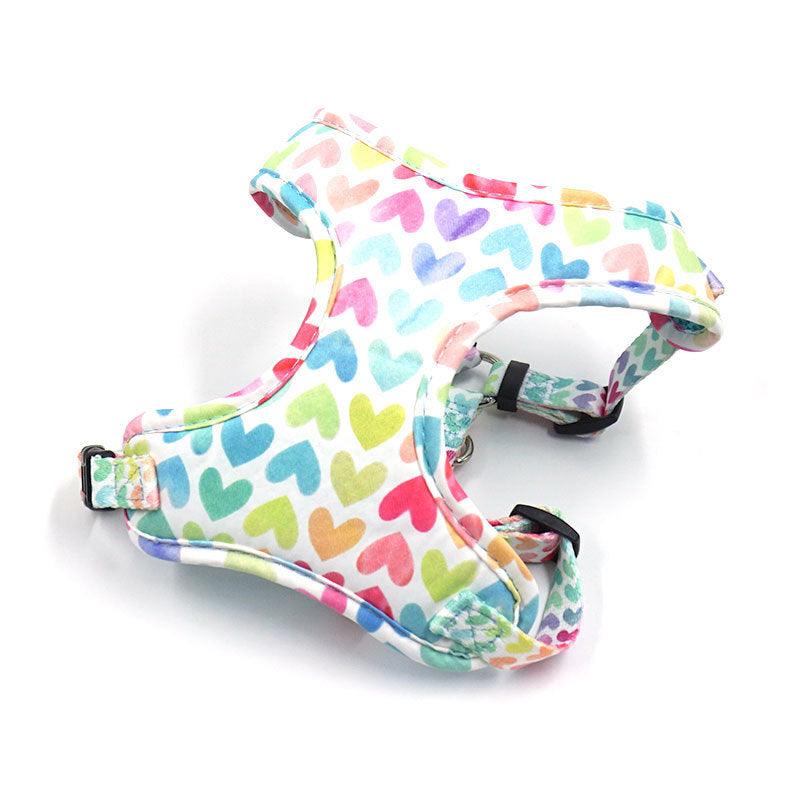 Rainbow Heart Print Pet Walking Set - Pet Pride Tees