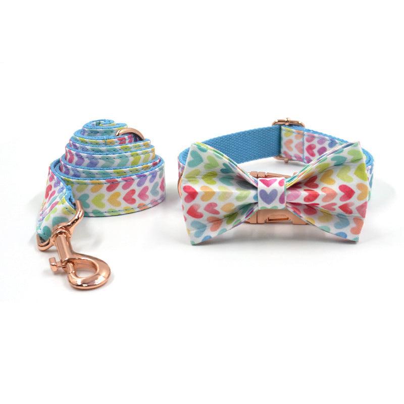 Rainbow Heart Print Pet Walking Set - Pet Pride Tees