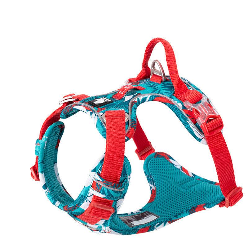 Reflective Hawaiian Print Pet Harness - Pet Pride Tees