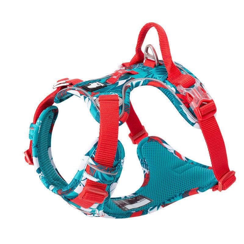 Reflective Hawaiian Print Pet Harness - Pet Pride Tees