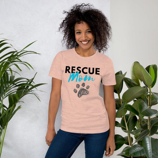 Rescue Mom Crew Neck Tee - Pet Pride Tees