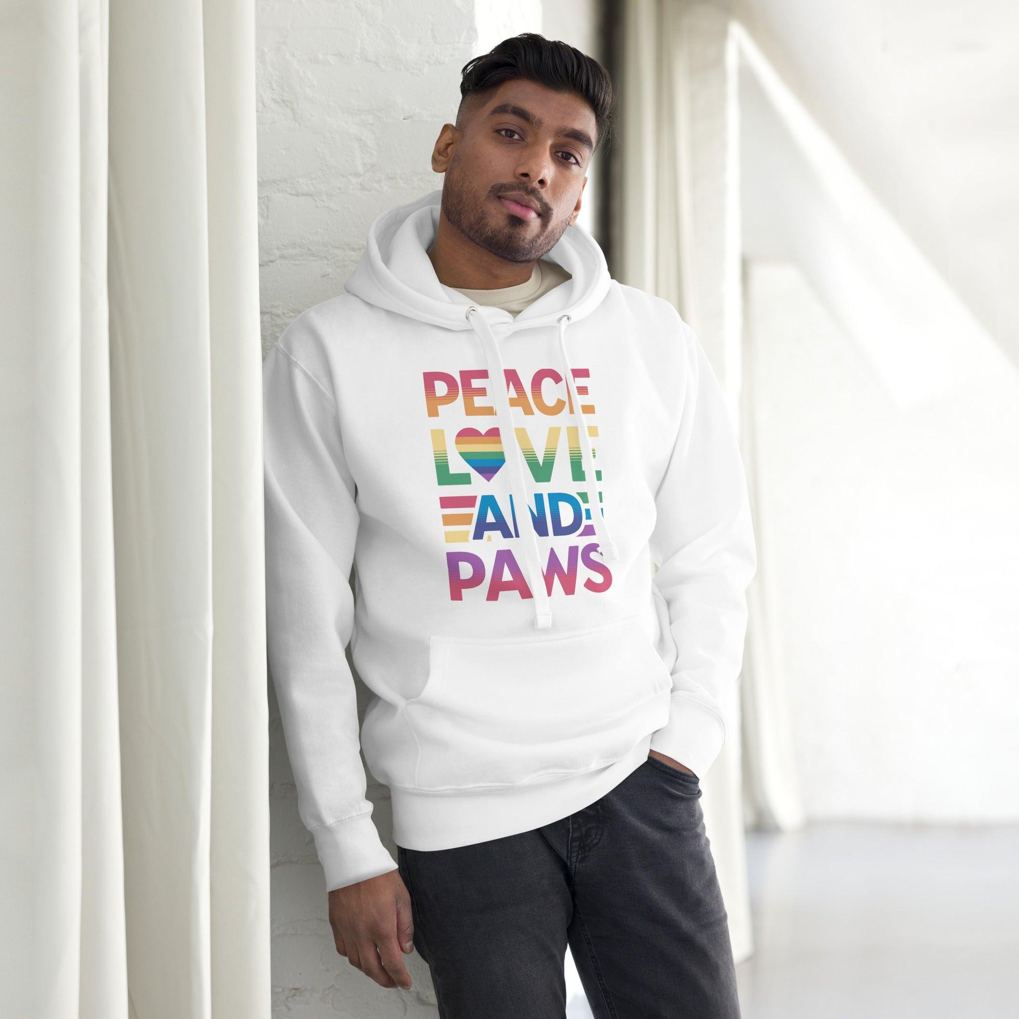 Peace, Love, and Paws Classic Hoodie - Pet Pride Tees
