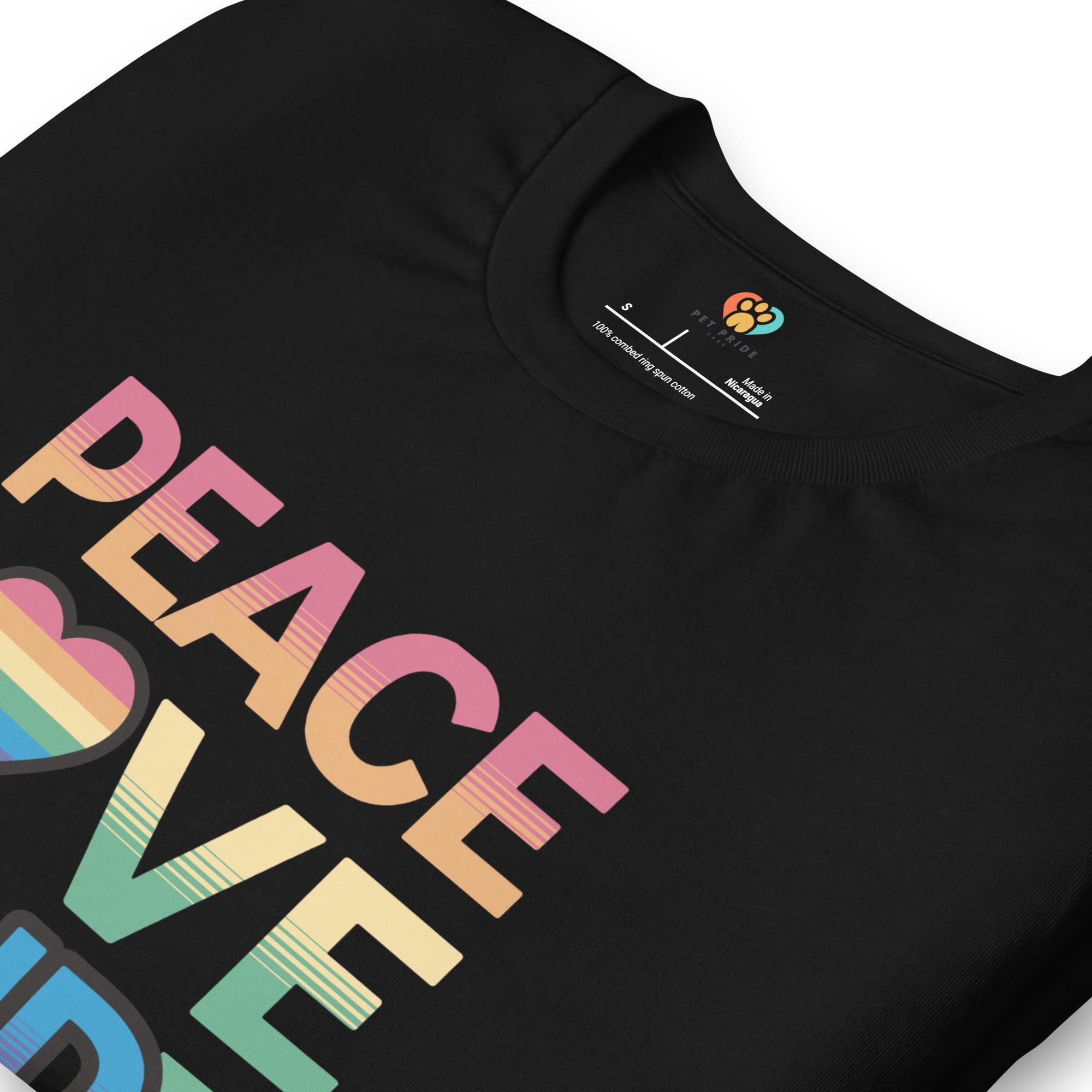 Peace, Love, and Paws Crew Neck Tee - Pet Pride Tees