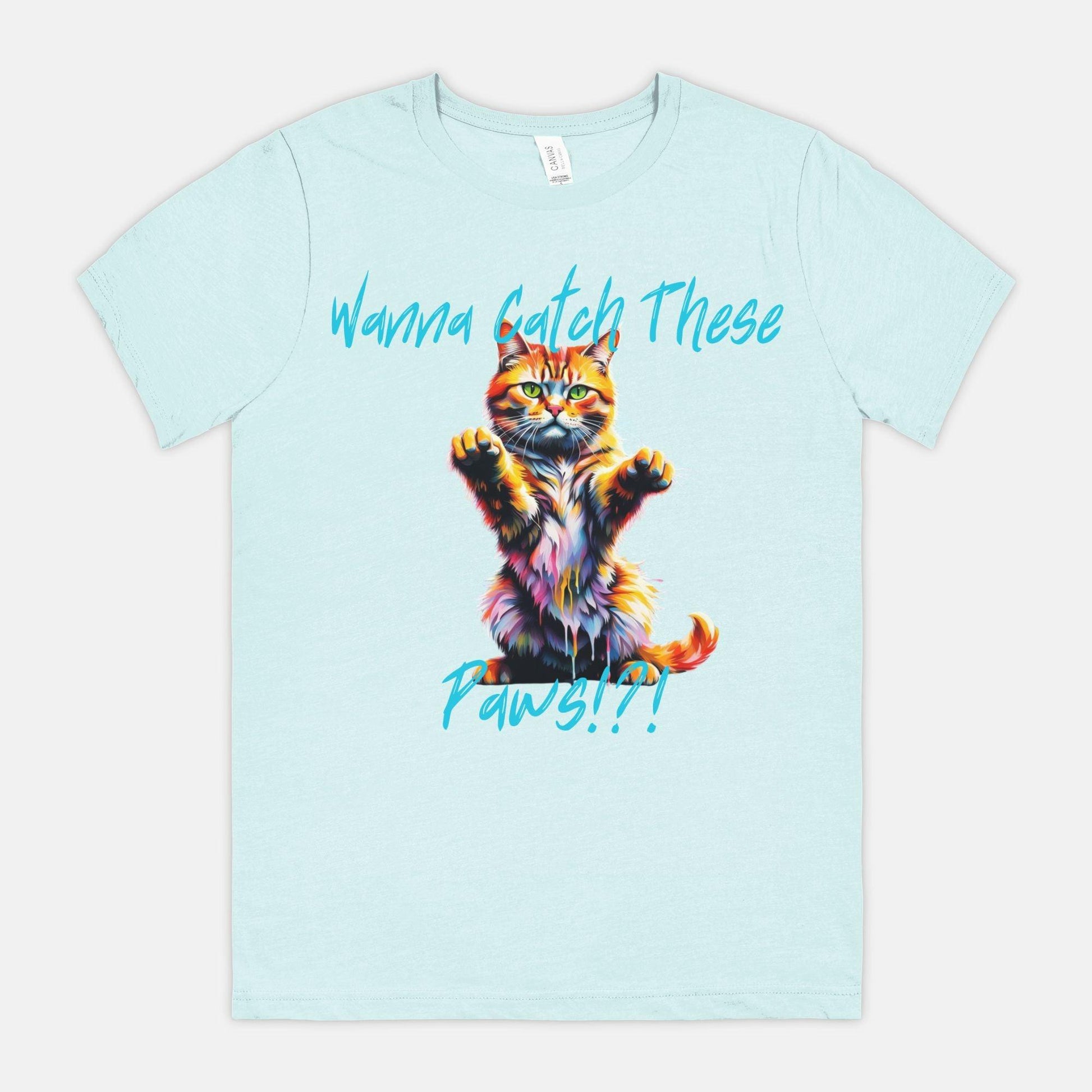 Wanna Catch These Paws!?! Crew Neck Tee - Pet Pride Tees