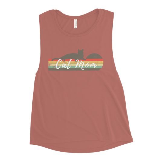 Cat Mom Ladies’ Muscle Tank